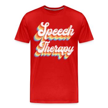 Speech Therapist Therapy Assistant - Männer Premium Bio T-Shirt - Rot - Vorne - Damien (186cm)