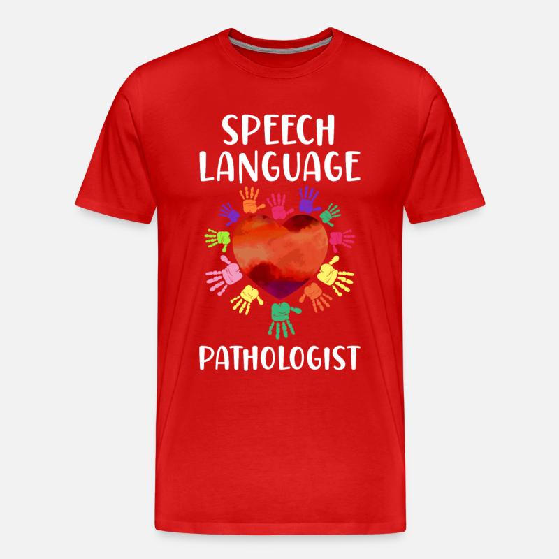 Speech Therapist Therapy Assistant - Männer Premium Bio T-Shirt - Rot