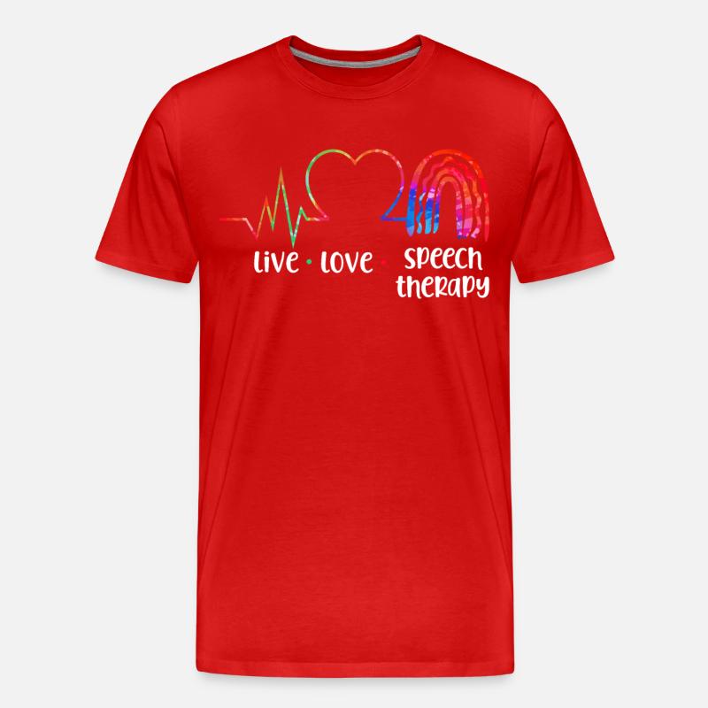 Speech Therapist Therapy Assistant - Männer Premium Bio T-Shirt - Rot