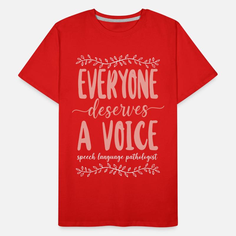 Speech Therapist Therapy Assistant Men's Premium Organic T-Shirt