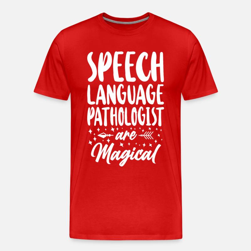 Speech Therapist Therapy Assistant - Männer Premium Bio T-Shirt - Rot