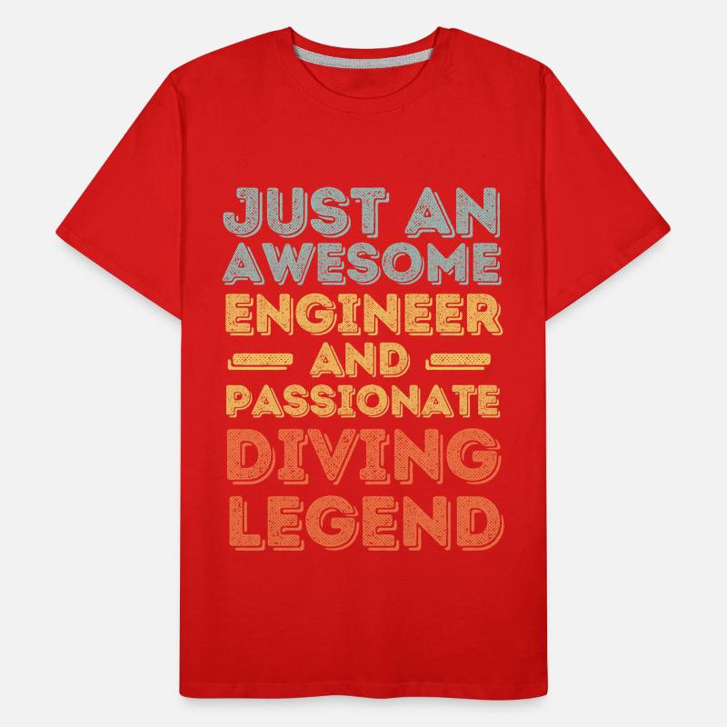 Engineer Diving retro Men's Premium Organic T-Shirt