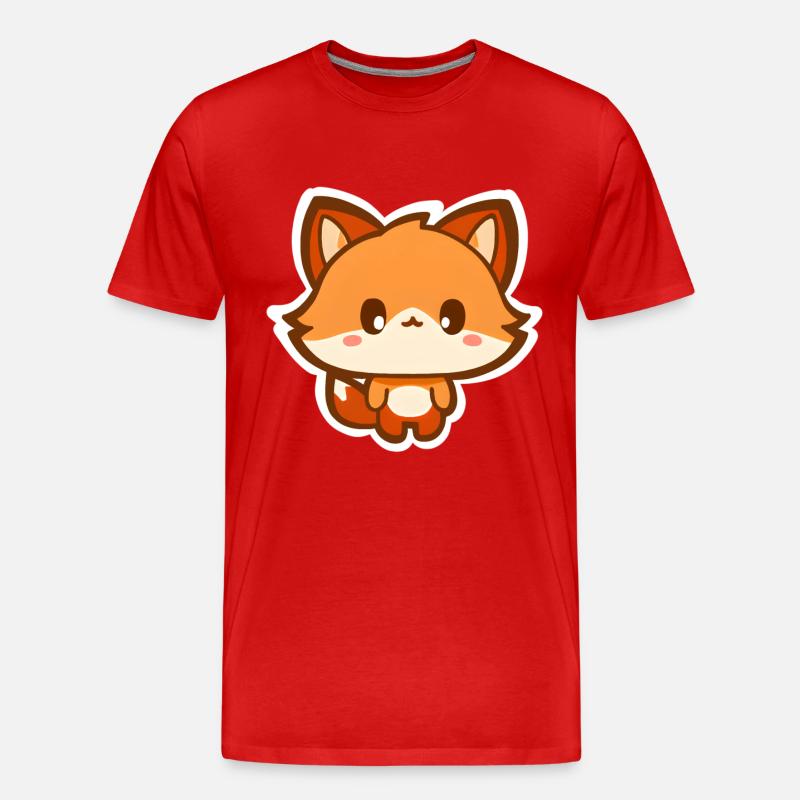 Fuchs - Männer Premium Bio T-Shirt - Rot