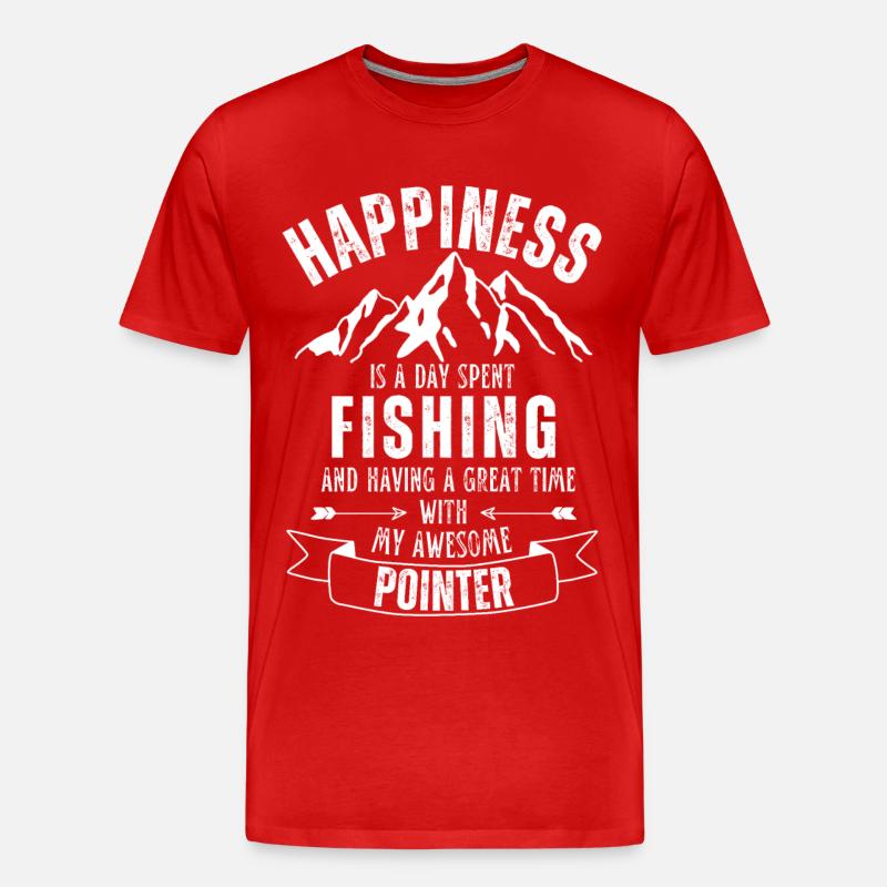 Angeln und Pointer - Männer Premium Bio T-Shirt - Rot