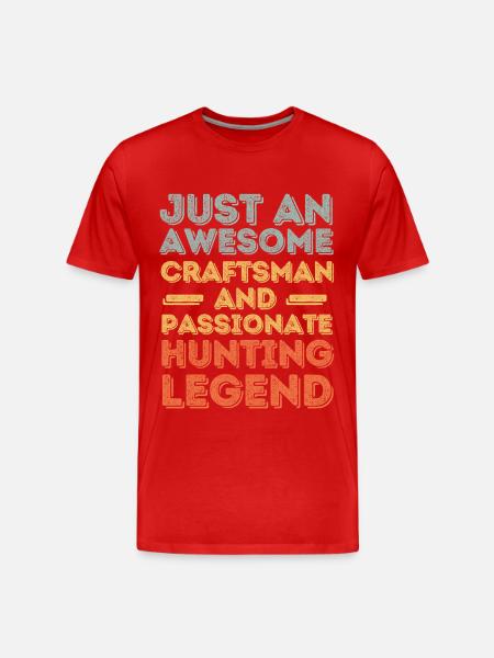 Artisan hunting retro - Men's Premium Organic T-Shirt - red