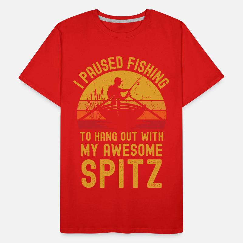 Pêche, pêche et Spitz T-shirt bio Premium Homme