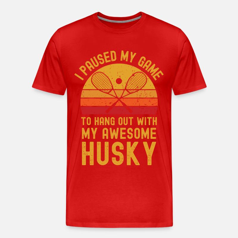 Squash und Husky - Männer Premium Bio T-Shirt - Rot