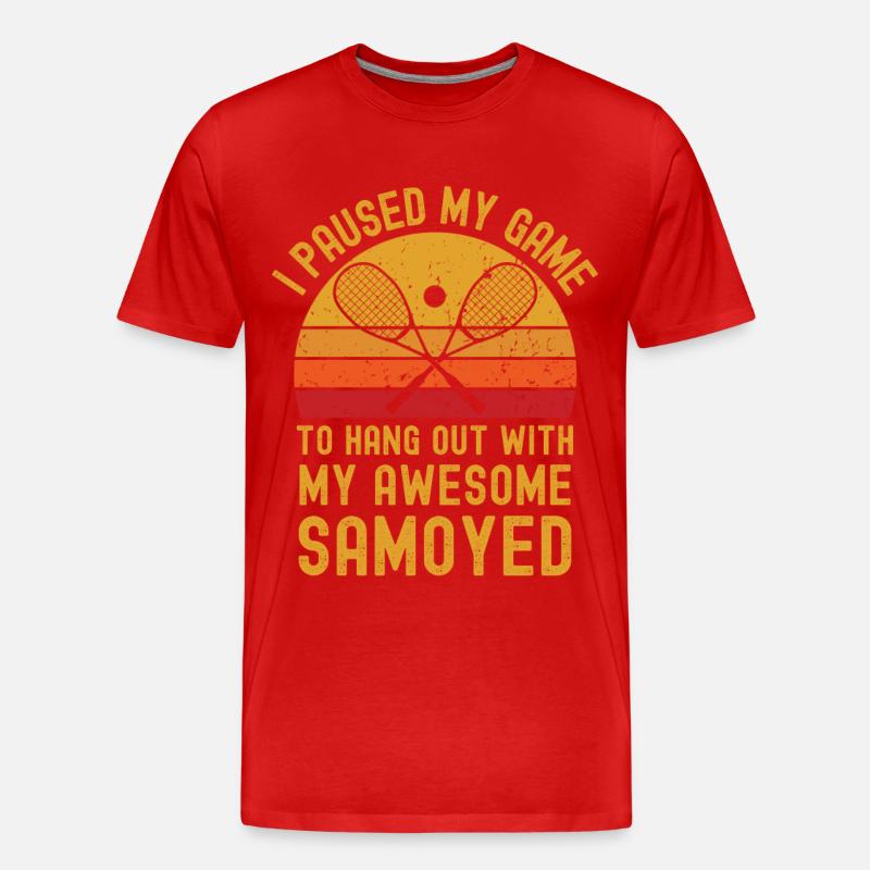 Squash und Samojede - Männer Premium Bio T-Shirt - Rot