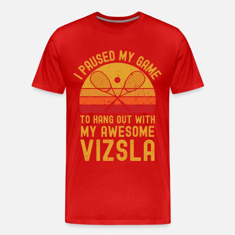 Squash und Vizsla - Männer Premium Bio T-Shirt - Rot