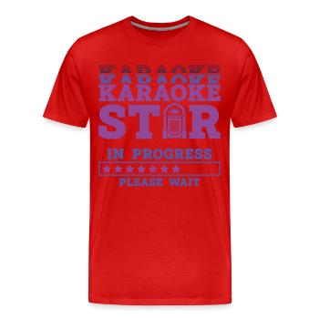 Karaoke Singer Karaoke Star In - Männer Premium Bio T-Shirt - Rot - Vorne - Damien (186cm)