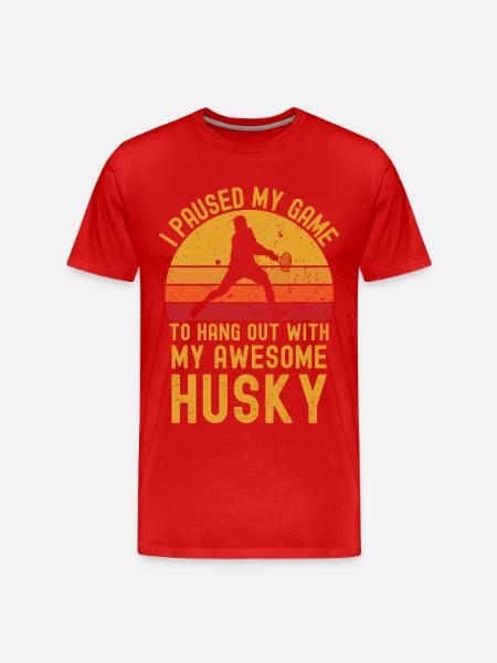 Tennis og Husky - Herre Premium T-shirt økologisk - rød