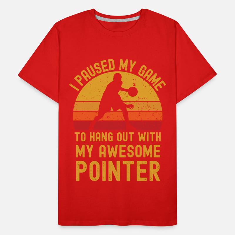 Basketball und Pointer Männer Premium Bio T-Shirt