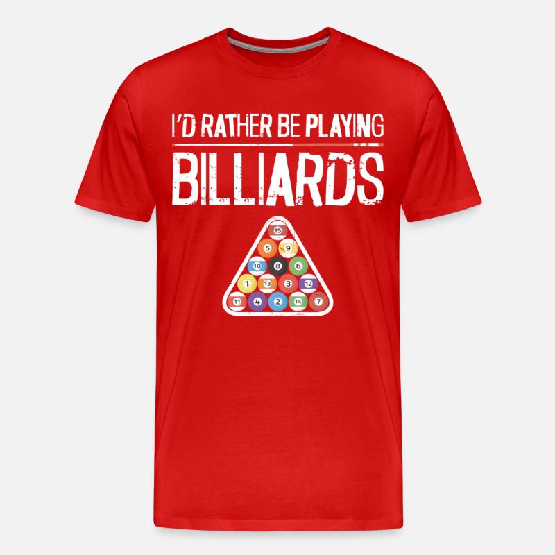 Billiards Pool Player Ball I'd - Männer Premium Bio T-Shirt - Rot