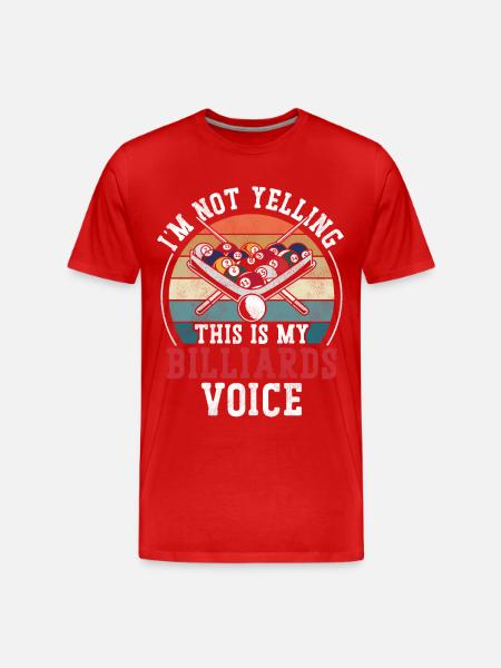Billiards Pool Player Ball Retro - Men's Premium Organic T-Shirt - red