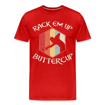 Billiards Pool Player Ball Pun - Men's Premium Organic T-Shirt - red - Front - Damien (186cm)