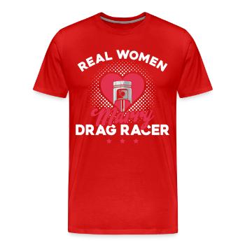 Drag Racing Race Car Mariage de femme - T-shirt bio Premium Homme - rouge - Devant - Damien (186cm)