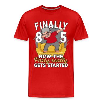 85th birthday man 85 years old 85th 85er grandpa - Men's Premium Organic T-Shirt - red - Front - Damien (186cm)