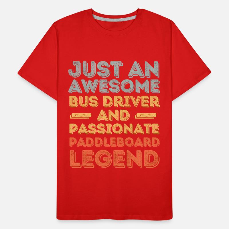 Bus driver paddleboard retro Men's Premium Organic T-Shirt