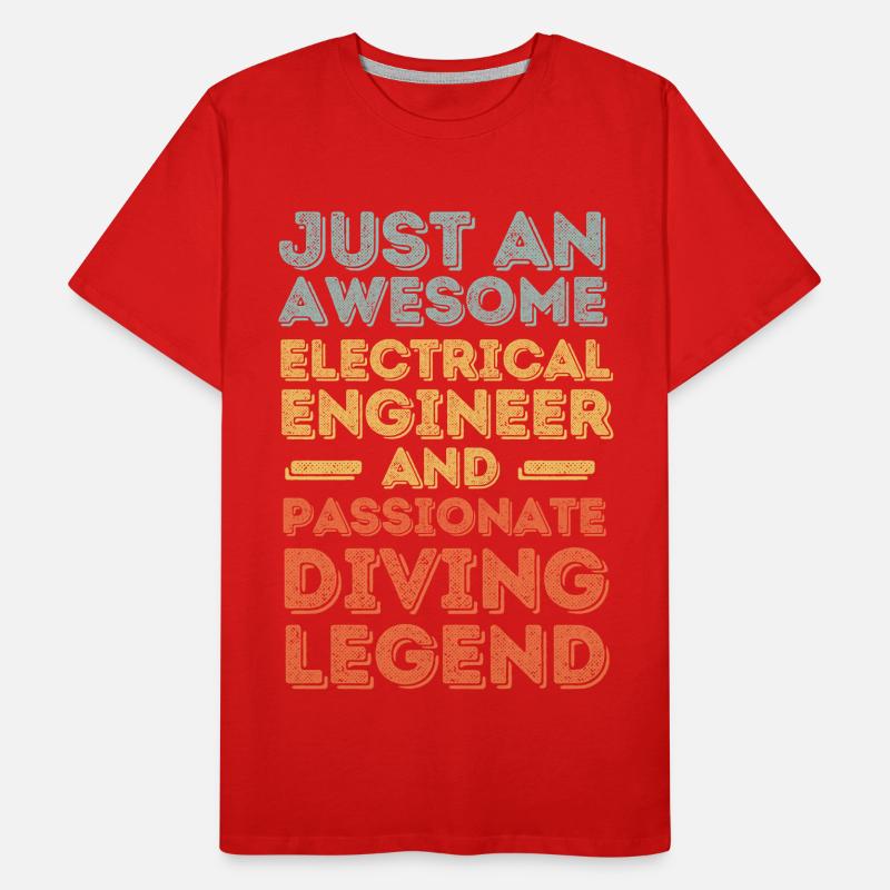 Electrical Engineer Diving retro Men's Premium Organic T-Shirt