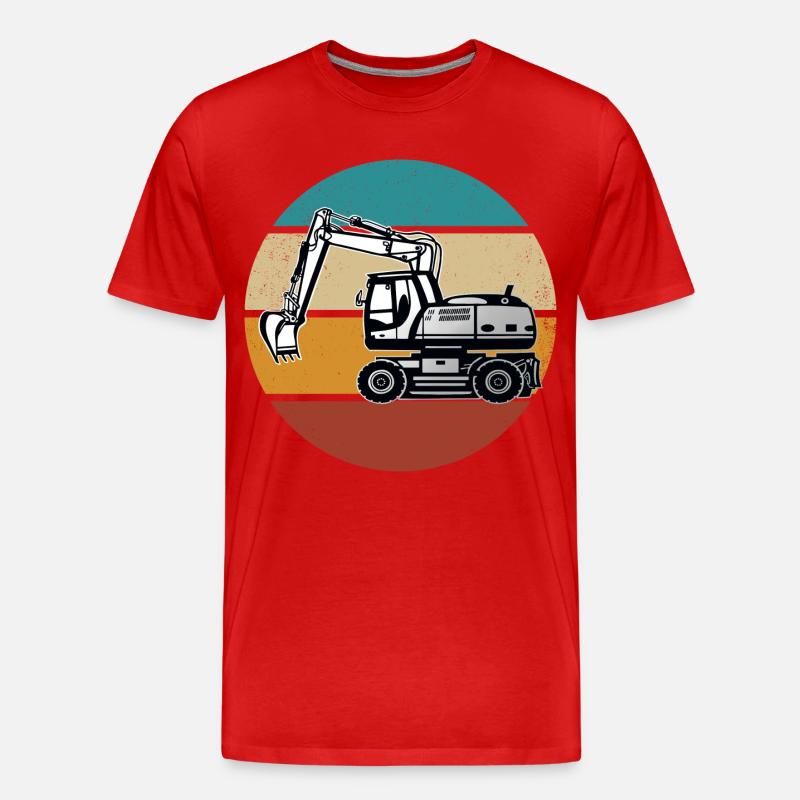 Bagger - Männer Premium Bio T-Shirt - Rot