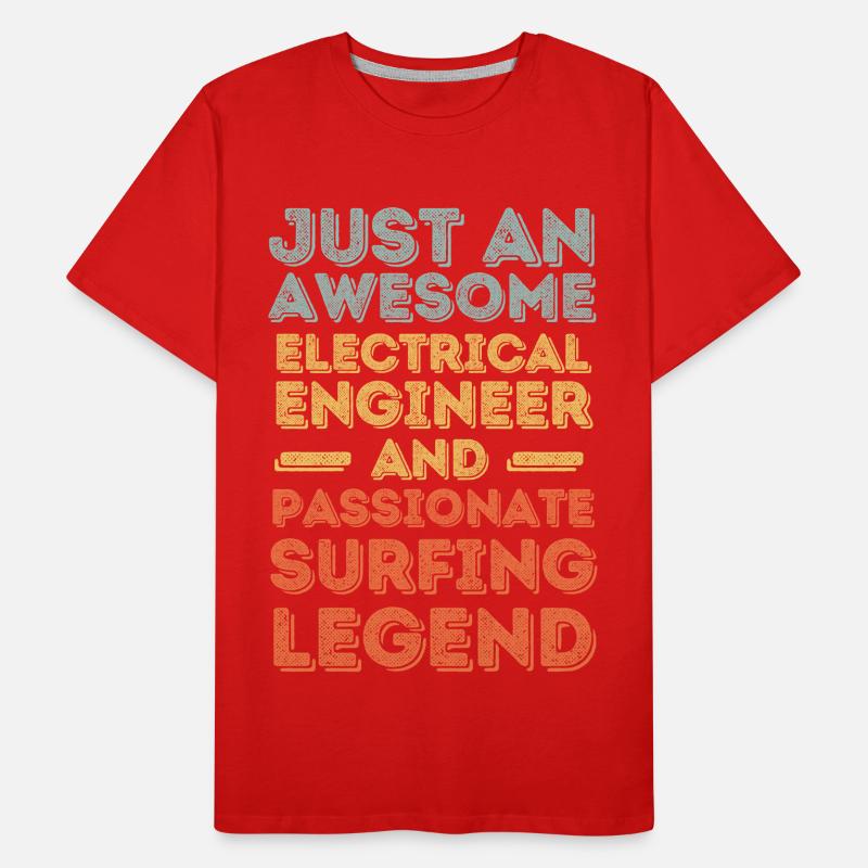 Electrical Engineer Surfing retro Men's Premium Organic T-Shirt