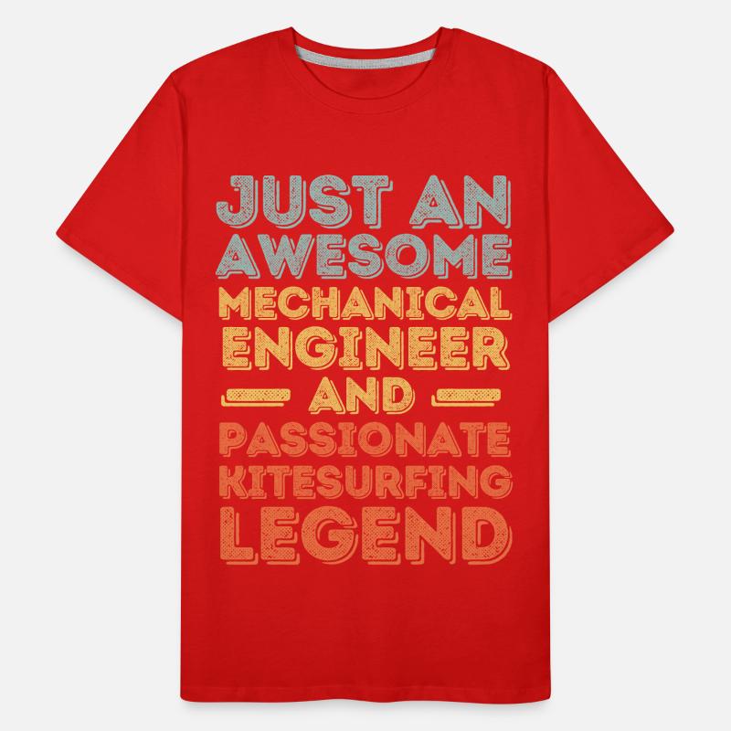 Mechanical Engineer Kitesurfing retro Men's Premium Organic T-Shirt