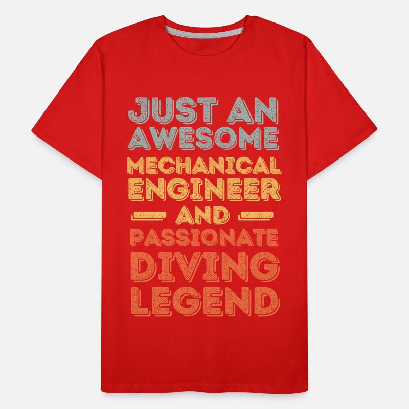 Mechanical Engineer Diving retro Men's Premium Organic T-Shirt