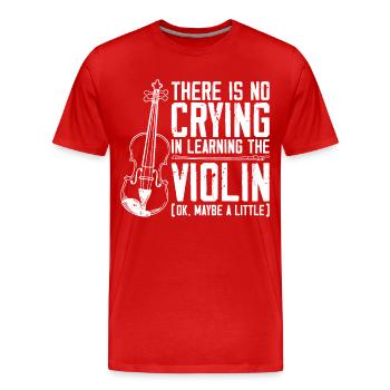 Violoniste Il n’y a pas de violoniste - T-shirt bio Premium Homme - rouge - Devant - Damien (186cm)
