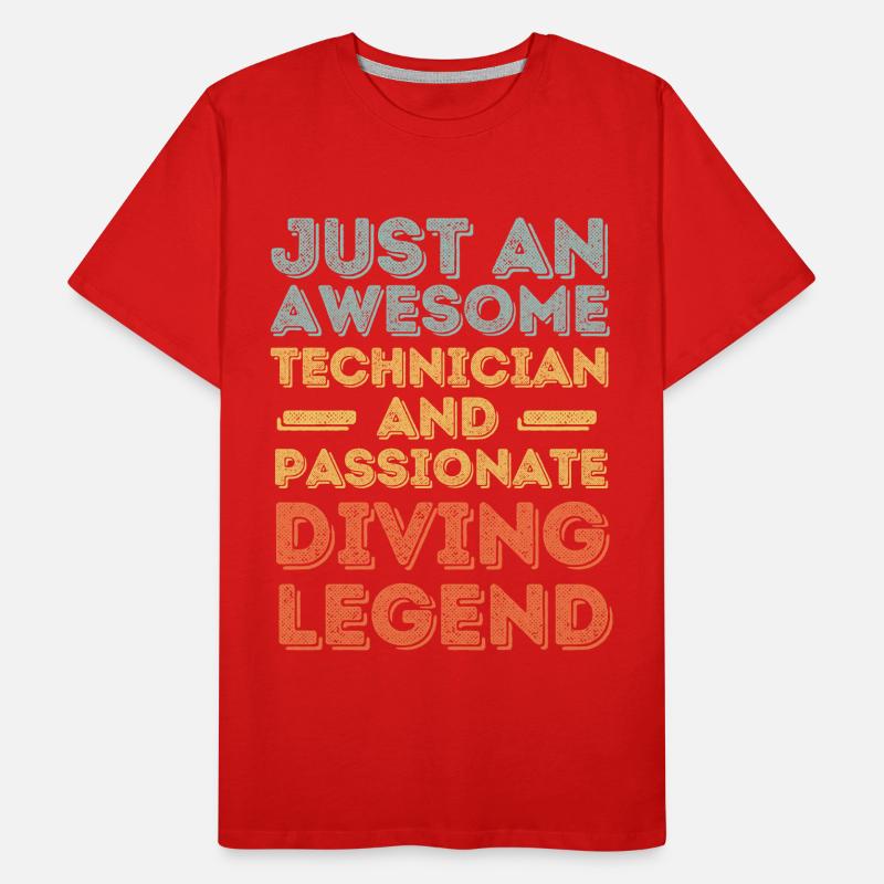 Technicians diving retro Men's Premium Organic T-Shirt
