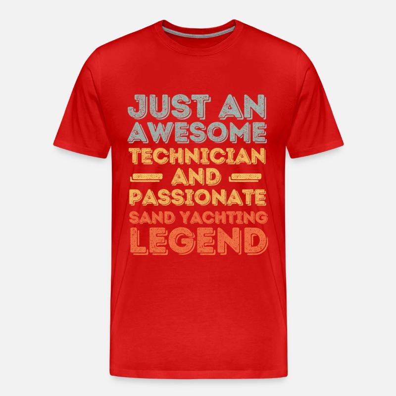 Techniker Strandsegeln retro - Männer Premium Bio T-Shirt - Rot