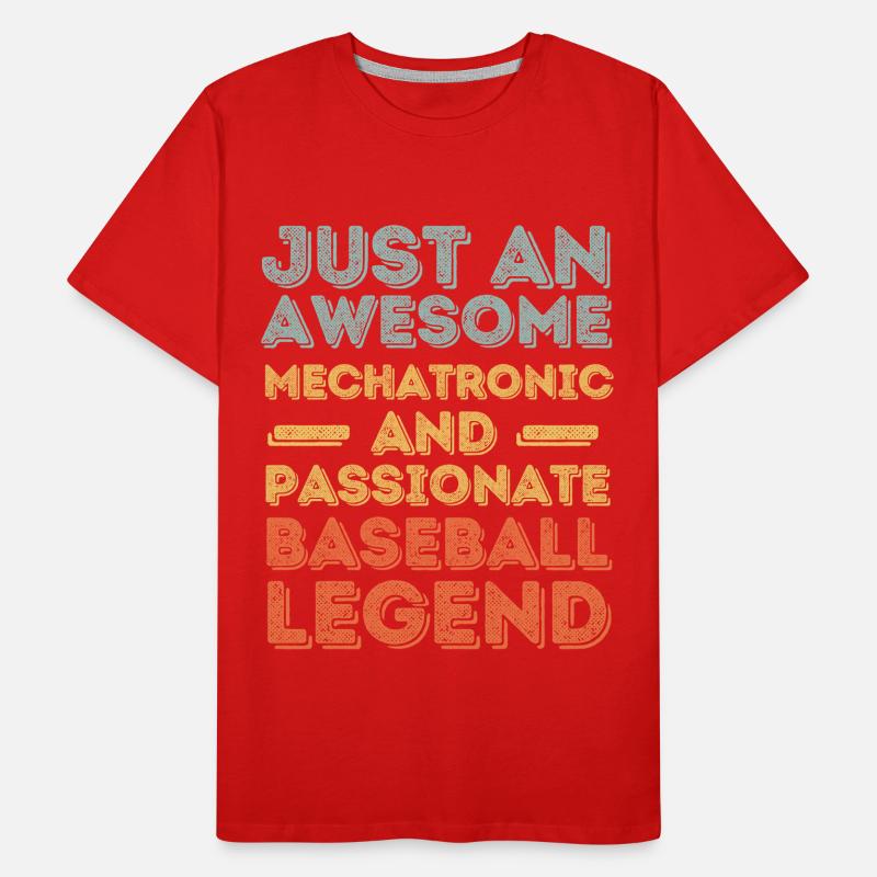 Mécatronique Technicien Baseball rétro T-shirt bio Premium Homme