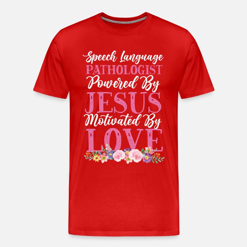 Speech Therapist Therapy Assistant - Männer Premium Bio T-Shirt - Rot
