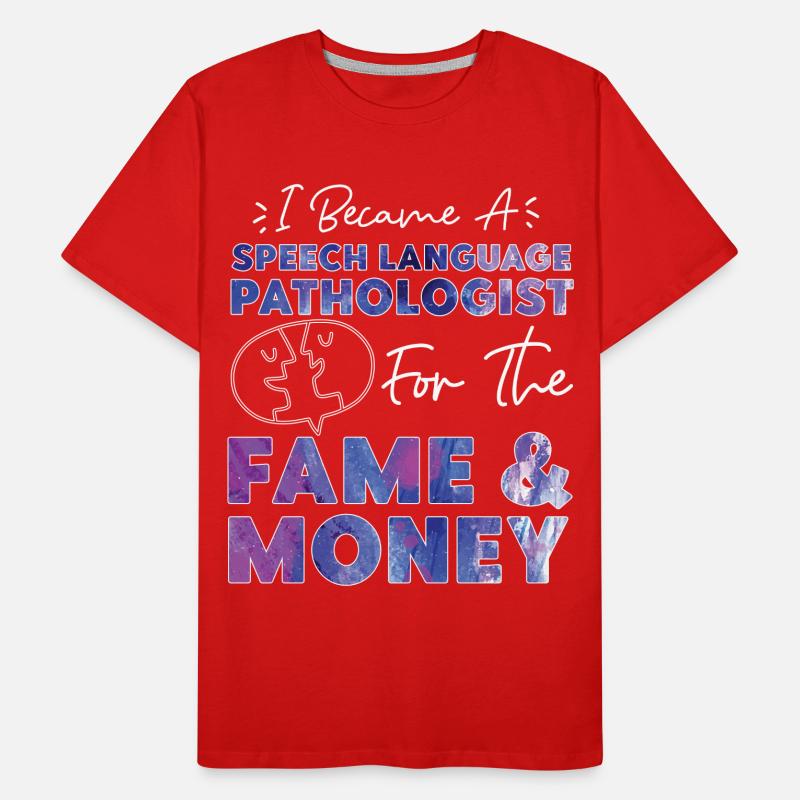 Speech Therapist Therapy Assistant Men's Premium Organic T-Shirt