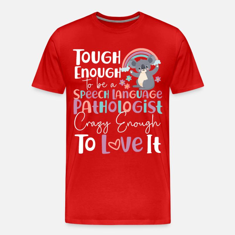 Speech Therapist Therapy Assistant - Männer Premium Bio T-Shirt - Rot