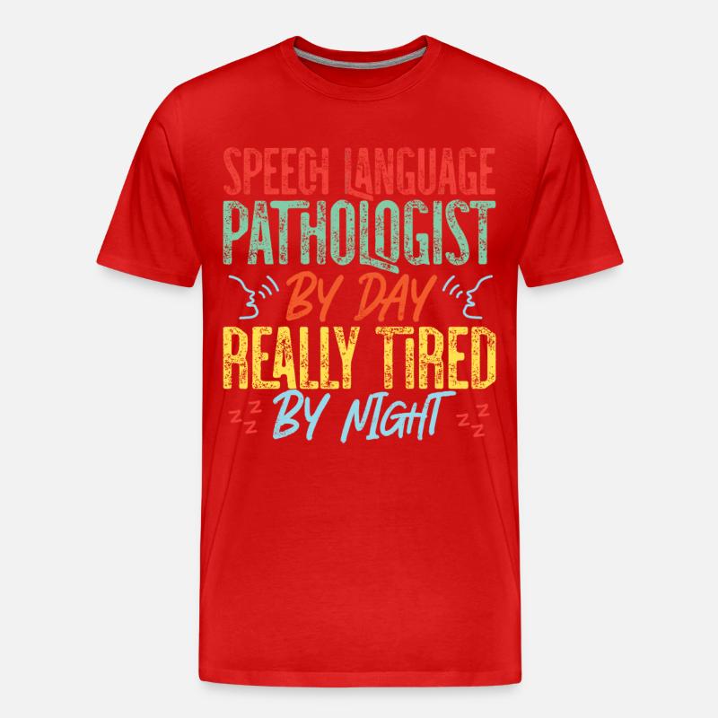 Speech Therapist Therapy Assistant - Männer Premium Bio T-Shirt - Rot