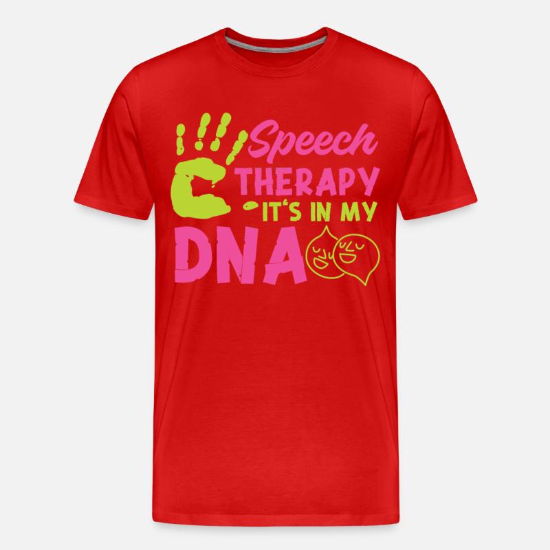 Speech Therapist Therapy Assistant - Männer Premium Bio T-Shirt - Rot