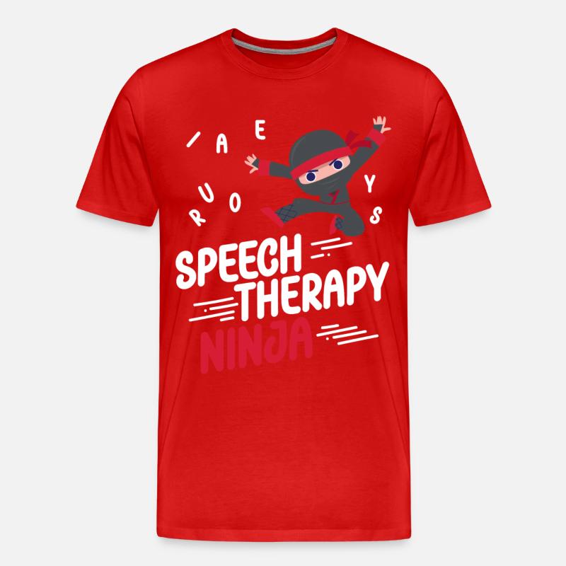 Speech Therapist Therapy Assistant - Männer Premium Bio T-Shirt - Rot