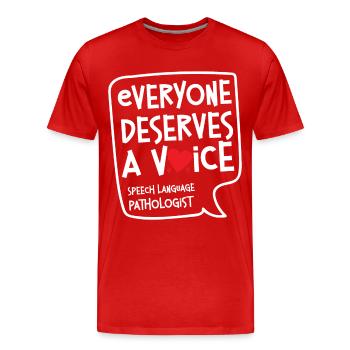 Speech Therapist Therapy Assistant - Männer Premium Bio T-Shirt - Rot - Vorne - Damien (186cm)