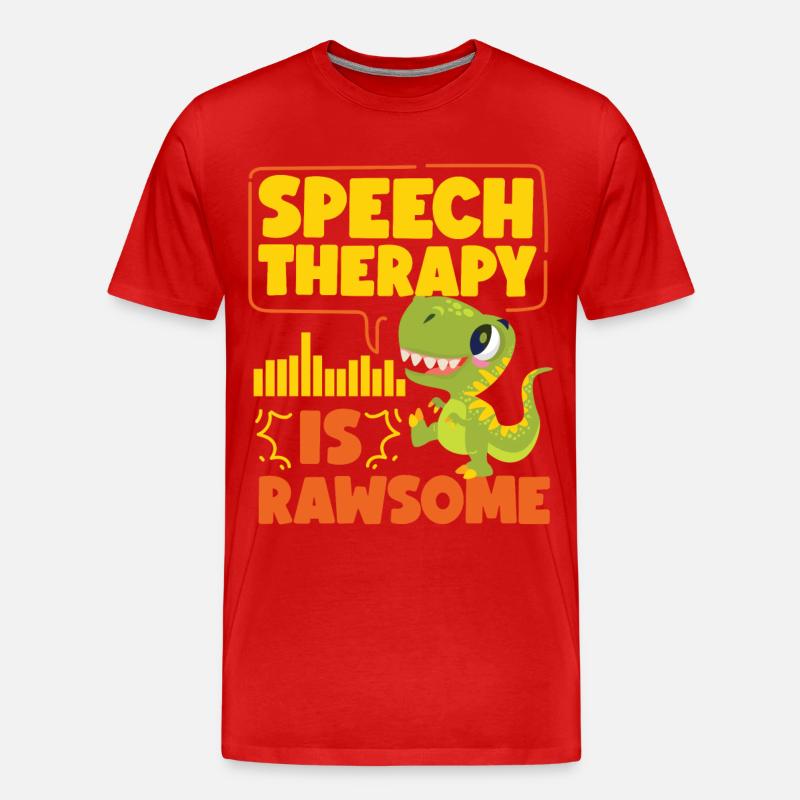 Speech Therapist Therapy Assistant - Männer Premium Bio T-Shirt - Rot
