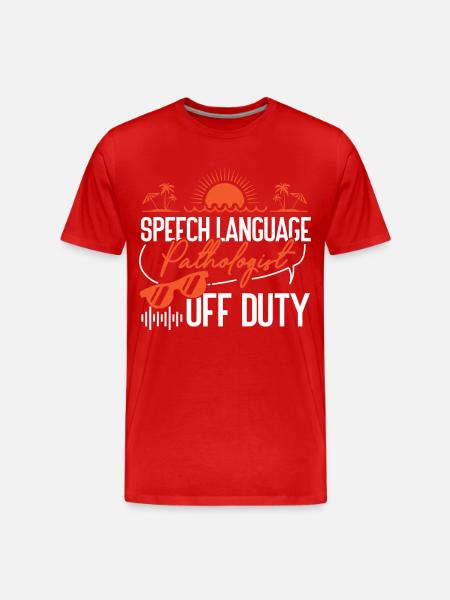 Speech Therapist Therapy Assistant - Männer Premium Bio T-Shirt - Rot