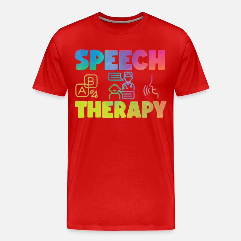 Speech Therapist Therapy Assistant - Männer Premium Bio T-Shirt - Rot