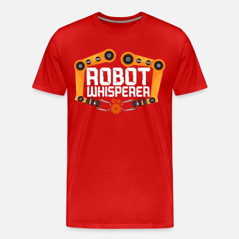Robot Robotics Engineer Robot - Men's Premium Organic T-Shirt - red