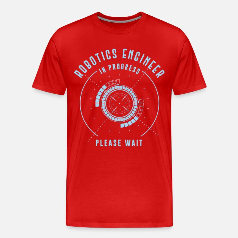Robot Robotics Engineer Robotics - Men's Premium Organic T-Shirt - red