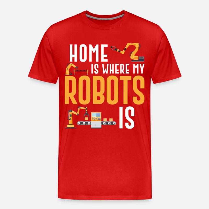 Robot Robotics Engineer Home est - T-shirt bio Premium Homme - rouge