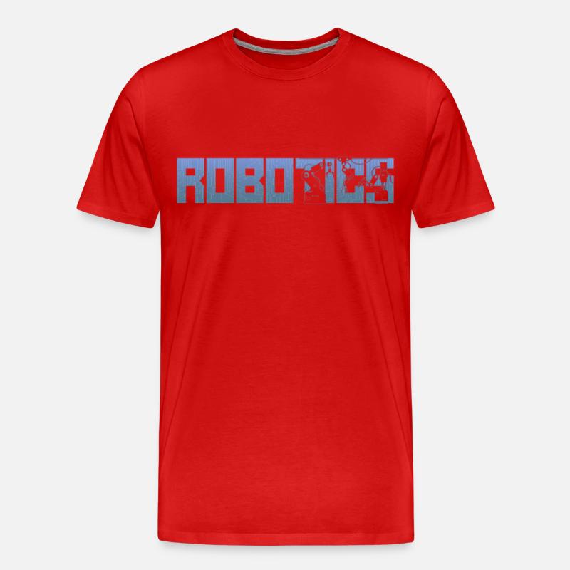 Robot Robotics Engineer Robotics - Männer Premium Bio T-Shirt - Rot