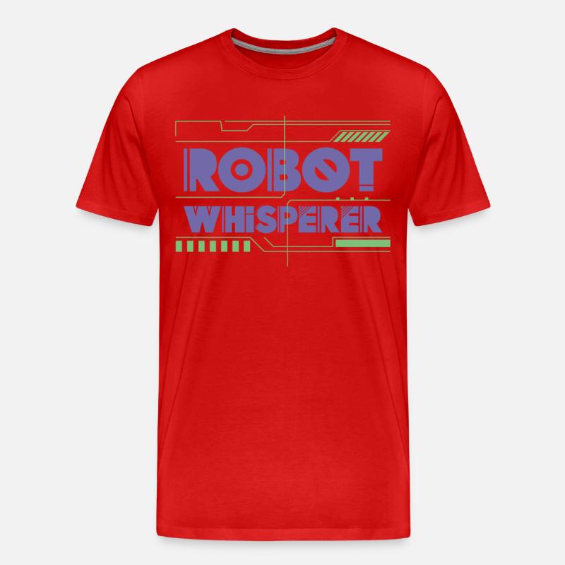 Robot Robotics Engineer Robot - Men's Premium Organic T-Shirt - red