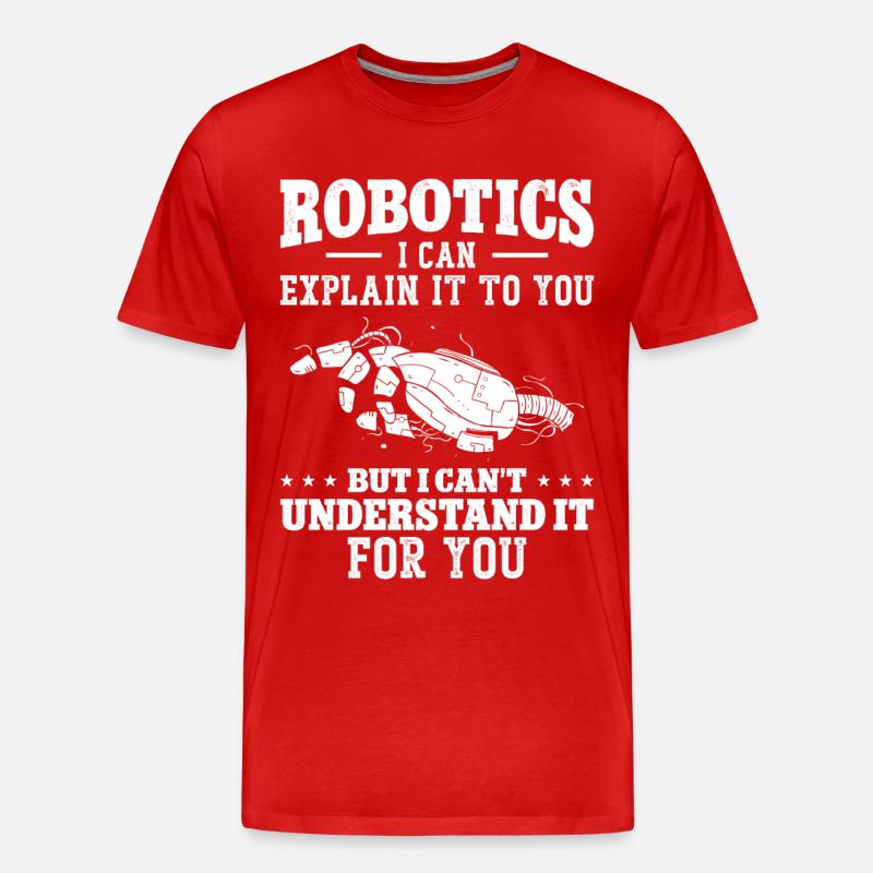 Robot Robotics Engineer Robotics I - Men's Premium Organic T-Shirt - red