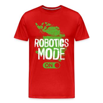 Robot Robotics Engineer Robotics - Men's Premium Organic T-Shirt - red - Front - Damien (186cm)