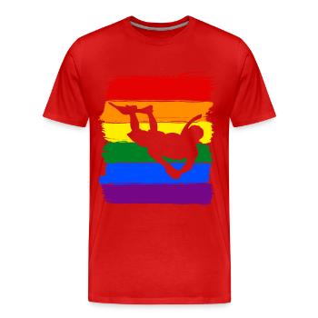 Schnorcheln LGBT Pride - Männer Premium Bio T-Shirt - Rot - Vorne - Damien (186cm)