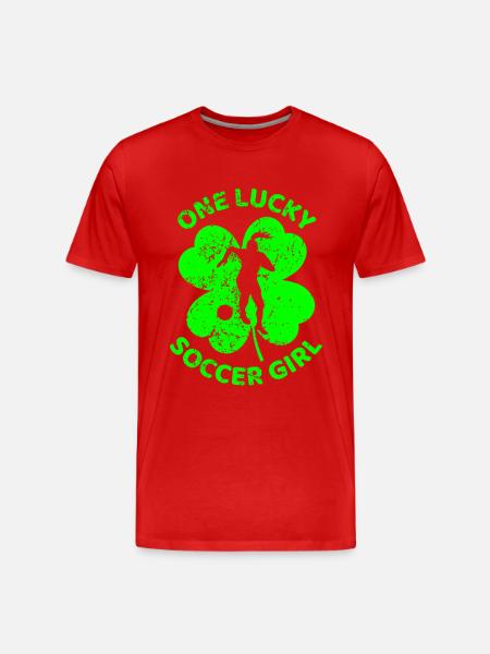Soccer Trèfle de la Saint-Patrick - T-shirt bio Premium Homme - rouge